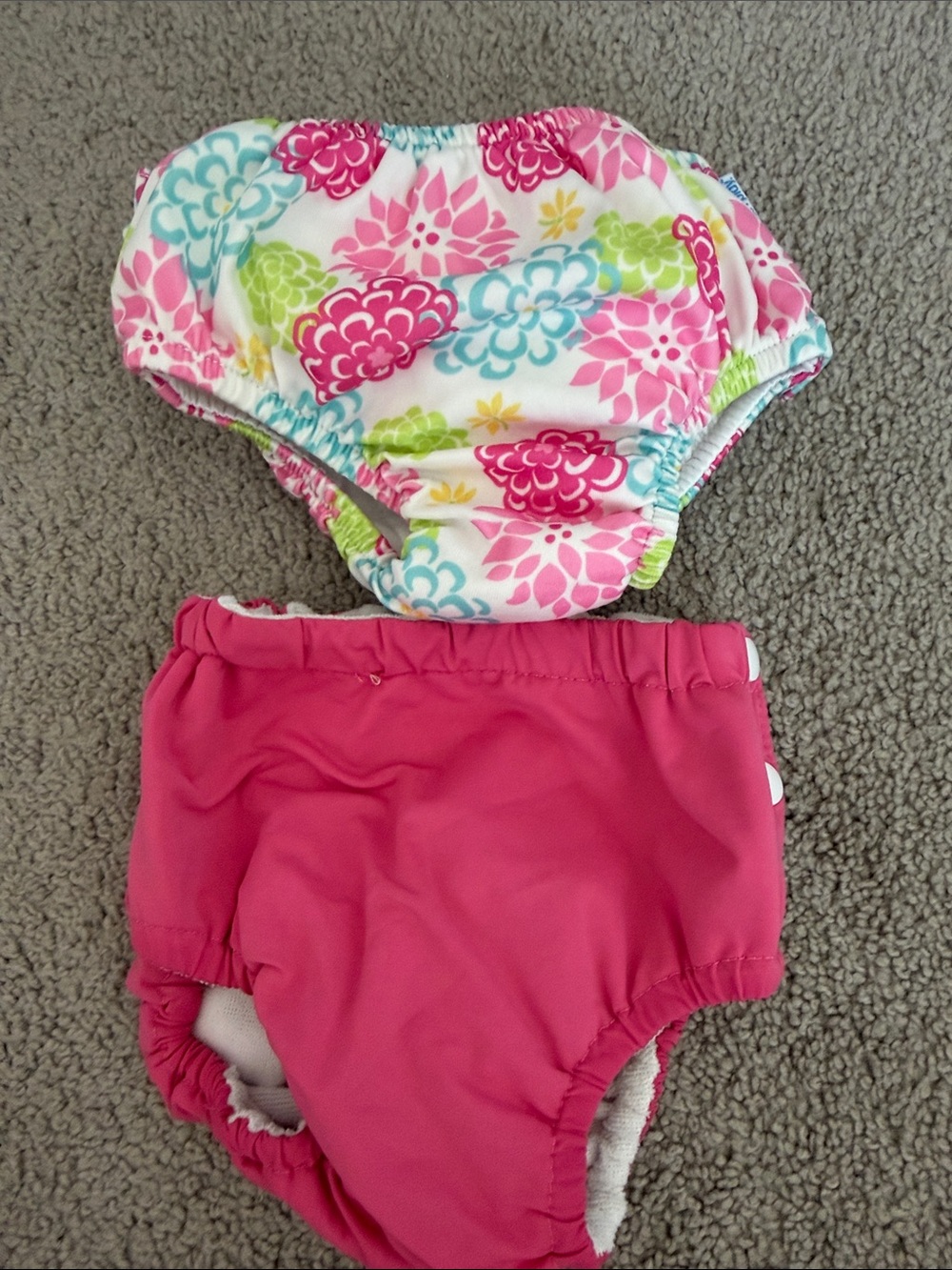 i play. Floral & Hot Pink Reusable Swim Diaper Set